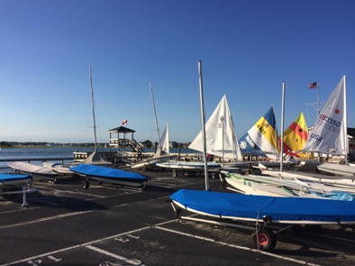End of a sailing regatta End of a sailing regatta